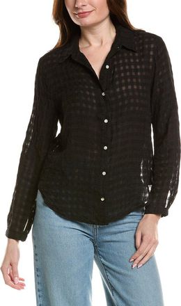 Bella Dahl Clean Front Button Down Linen-Blend Shirt