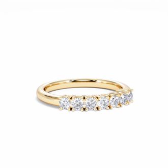 The Diamond Store Chloe 7 Stone Lab Diamond Eternity Ring 0.50CT G/VS in 9K Gold