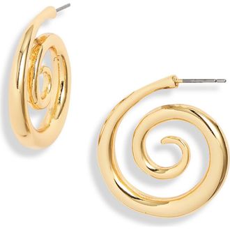 Kenneth Jay Lane Swirl Drop Earrings in Gold at Nordstrom