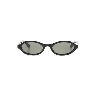 Alexander McQueen Alexander McQueen, Sunglasses, female, Black, Size: ONE SIZE Geometric Oval Sunglasses