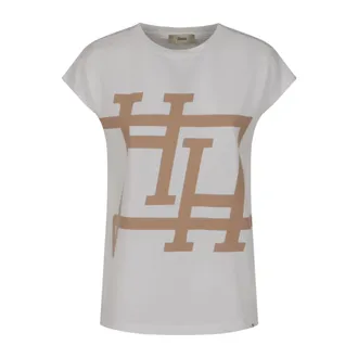 Herno T-Shirts, female, White, Size: 3XL White Printed T-Shirt