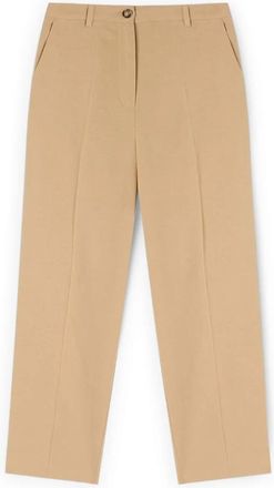 Motivi Regular Fit Linnen en Lyocell Mix Broek - Dames - Straight fit broeken - Beige - 2XS - Linnen - Broeken