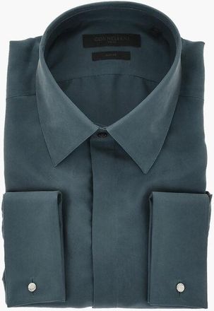 Corneliani CODE Slim Fit Silk Shirt with Italian Collar size 38