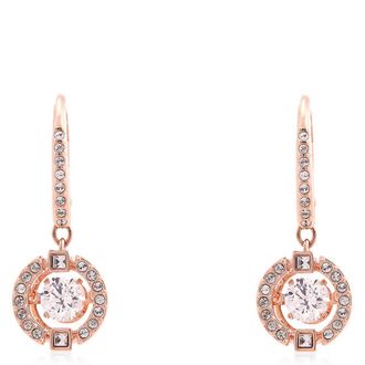 Swarovski Rose Gold-Tone Plated Sparkling Dance Drop Earrings