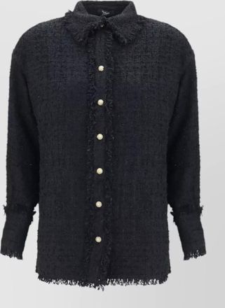 Balmain tweed straight-fit shirt jacket