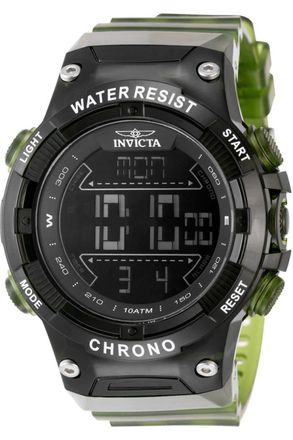 Invicta Racing 49049 Heren Horloge - Quartz Uurwerk - Plastic met zwarte Wijzerplaat - 52mm