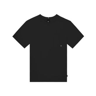 Duno T-Shirts, male, Black, Size: L T-shirt girocollo con taschino termosaldato