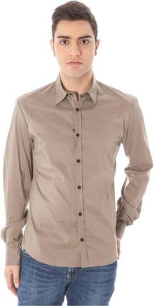 Costume National Lange Mouwen Overhemd met Kraag - Heren - Casual Overhemden - Groen - 2XL - Katoen - Overhemden