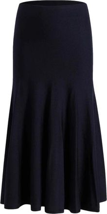 Khaite Mayu Rok - Dames - Midirokken - Blauw - XS - Wol - Rokken