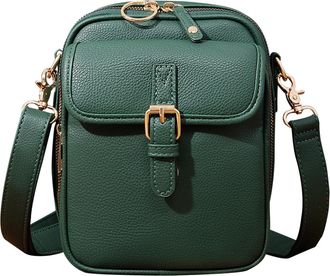 Generic Leather Bag - Large Capacity Shoulder Bag, Portable Phone Carry Pouch with Multiple Compartments, Soft Lining Organizer, Stylish Accessory with Modern