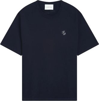 Filling Pieces Knit T-shirt Raglan - Heren - T-shirts - Blauw - M - Leer - Tops
