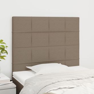 vidaXL Cabeceros 2 Unidades De Tela Gris Taupe 100x5x78/88 Cm Vidaxl