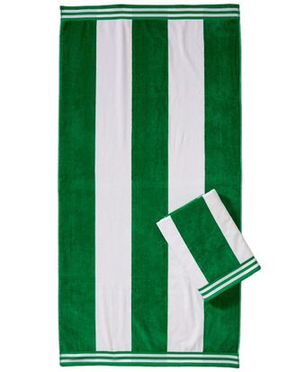 Home City Inc. Set Of 2 Cabana Stripe Beach Cotton Towels