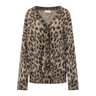 Laneus Cardigan Over Fit - Dames - Truien - Beige - Maat: M Wol