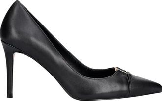 Twinset Schoenen, Dames, Zwart, 38 EU, Leer, Puntige Stiletto Pumps