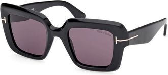 Tom Ford Esme Zonnebril - Dames - Zonnebrillen - Zwart - 50 MM - Accessoires