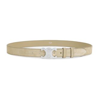 Celine Triomphe Belt 30Mm - unisex - CELINE - Belts - Beige - 90 CM - Accessories