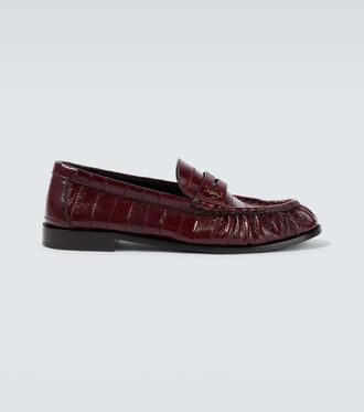 Saint Laurent Le Loafer eel leather penny loafers