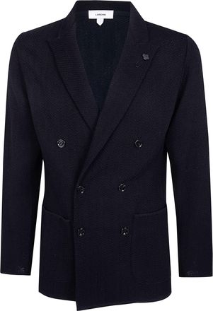 Lardini Double Breasted Jacquard Knitted Jacket