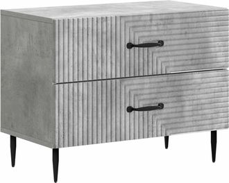 vidaXL Armario De Noche Con Caj&oacute;n Gris Hormig&oacute;n 62 X 34,5 X 47,5 Cm Vidaxl