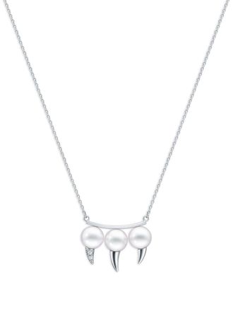 Tasaki Collana di perle Collection Line Fang in oro bianco 18 carati - Argento