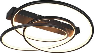 Trio Plafoniera Led Darvin Trio Nera Opaca Dimmerabile 34w