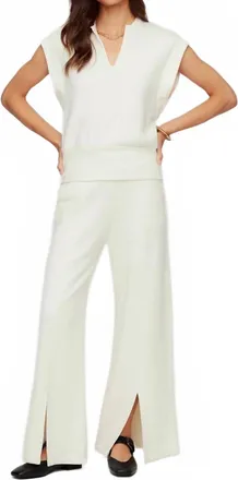 Fifteen Twenty Morgan V-Neck Top In Cream