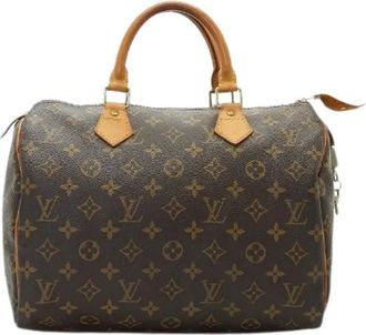Louis Vuitton Pre-owned Handbags, female, Brown, Size: ONE SIZE Pre-owned Monogram Speedy 25 Brown Canvas, Leather
