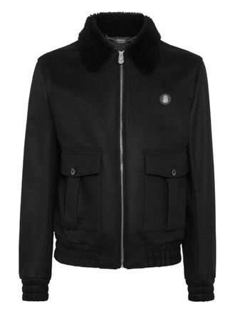 Billionaire Boys Club shearling wool bomber jacket - men - Wool/Sheep Skin/Shearling - 52 - Black