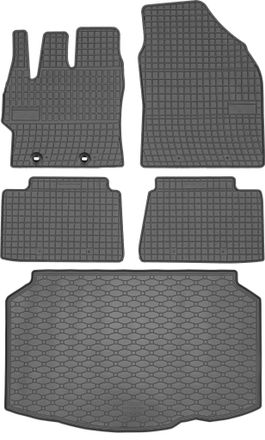 OEM Toyota Yaris Iv (xp210) Hatchback Desde Septiembre De 2020. Juego: Alfombrillas De Goma Para Coche + Alfombrilla Para Maletero