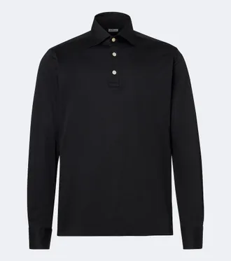 Kiton Cotton poplin polo top