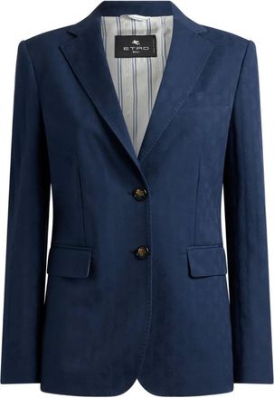 Etro Blazer monopetto jacquard - Blu