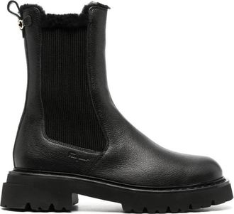 Ferragamo Womens Black Ankle boots Boots, Size 9.5