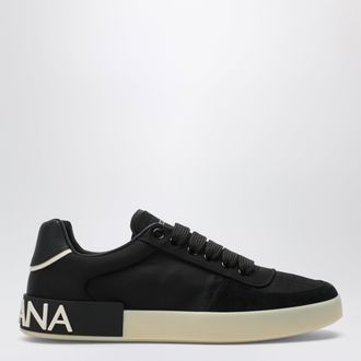Dolce & Gabbana Portofino panelled sneakers in black leather