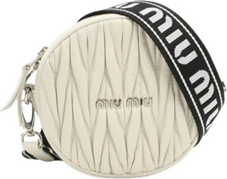 Miu Miu Pre-owned Cross Body Bags, female, White, Size: ONE SIZE Pre-owned Matelasse Shoulder Bag