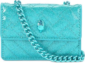 Kurt Geiger Micro Kensington Drench Convertible Leather Shoulder Bag in Medium Blue at Nordstrom