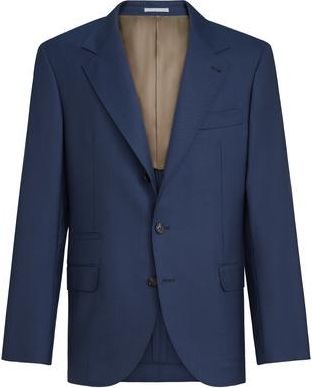 Brunello Cucinelli Houndstooth blazer in Navy Blue at Nordstrom, Size 52 It