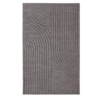 Sia Home Alfombra rectangular de viscosa gris antracita 200x300 cm