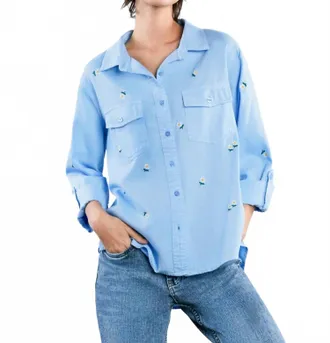 BILLY T Daisy Meadow Shirt In Dutch Canal
