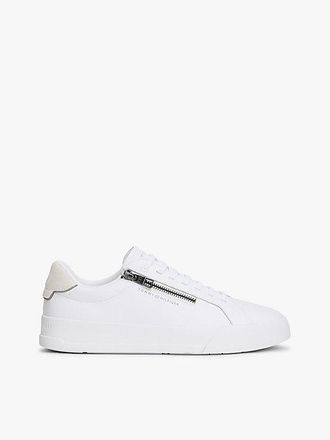 Tommy Hilfiger Zip-Up Court Trainers With Leather