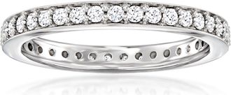 Ross-Simons Lab-Grown Diamond Eternity Band in Sterling Silver