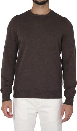 La Fileria Rondgebreide trui - Heren - Ronde hals truien - Bruin - 3XL - Polyester - Truien & Vesten