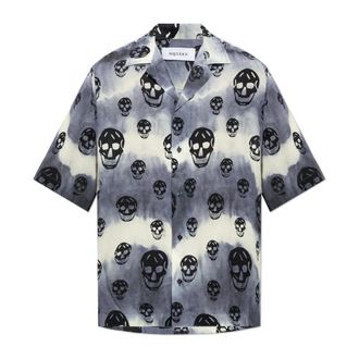 Alexander McQueen Heren, Overhemden, Grijs, Maat: S Viscose