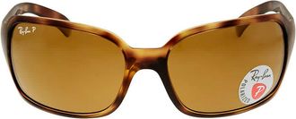 Ray-Ban Polarized Brown Classic B-15 Rectangular Ladies Sunglasses RB4068 642/57 60