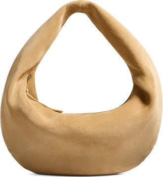 Khaite Medium Olivia Suede Hobo Bag in Wheat at Nordstrom