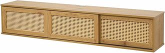 Oviala Mueble de tv de pared bohemio de 160 cm en madera clara
