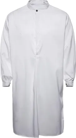 Generic Mens Autumn Casual Muslim Thobe Arabic Clothing Long Sleeve Shirt Top Large B (White, L)