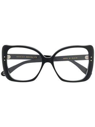 Gucci oversized glasses - unisex - Acetate - 55 - Black