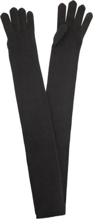 Max Mara Timor Long Glove - unisex - Handschoenen - Zwart - ONE Size - Kasjmier - Accessoires