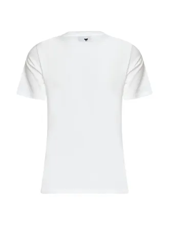 Max Mara Embroidery-Effect Floral Print T-Shirt - White